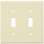 Toggle Wall Plate - Light Almond - 2 Gang Thumbnail