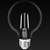 3.15 in. Dia. - LED G25 Globe Filament Bulb - 3.5 Watt - 40 Watt Equal - Warm White Thumbnail