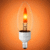 LED Flame Chandelier Filament Bulb - 1 Watt - 6 Watt Equal - Candle Glow - 4 in. x 1.4 in. Thumbnail