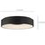18 in. LED Flush Mount Ceiling Light Fixture - White Baffle - Black Finish Thumbnail