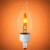 LED Flame Chandelier Filament Bulb - 1 Watt - 6 Watt Equal - Candle Glow - 4 in. x 1.4 in. Thumbnail