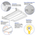 4930 Lumen Max - 40 Watt Max - 2 x 2 Wattage and Color Selectable LED Troffer Fixture with Direct/Indirect Light  Thumbnail