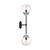 26 in. x 6 in. Wall Sconce Fixture - Clear Glass - Black and Nickel Finish Thumbnail