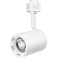 Natural Light - 1160 Lumens - 12 Watt - 4000 Kelvin - LED Track Light Fixture - Flat Back - 35 Deg. Beam Angle - White - Juno Track Compatible - 90 CRI - 120 Volt - Green Creative 96016