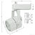 Nora NTL-201W - Studio Octagon Low Voltage Track Fixture - White Thumbnail