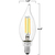 500 Lumens - 5 Watt - LED Chandelier Filament Bulb - Warm Dimming 3000 to 1800 Kelvin - 4.3 in. x 1.4 in. Thumbnail