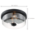 13 in. Flush Mount Ceiling Fixture - Clear Glass - Black Finish Thumbnail