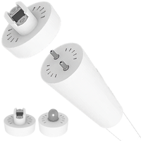 8 ft. LED T8 Connectable Tube - Two 4 ft. Pieces - Wattage and Color Selectable - 5500 Lumen Max - Type B - End Cap Adaptors - 24-32-40W - 3000-3500-4000-5000-6500K - Double-Ended Power - 120-277 Volt - Case of 10 - Green Creative 38105