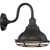 12 in. x 10 in. Outdoor Wall Sconce Fixture - Gold Baffle - Bronze Finish Thumbnail