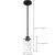 8 in. x 5 in. Pendant Fixture - Clear Glass - Black Finish Thumbnail