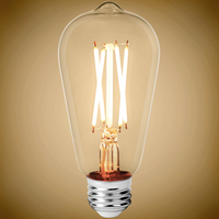 850 Lumens - 8.5 Watt - 3000 Kelvin - LED Edison Filament Bulb - 5.04 in. x 2.28 in. - Clear - 60 Watt Equal - 90 CRI - 120 Volt - Bulbrite 776769