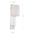 18 in. x 4.5 in. Wall Sconce Fixture - White Fabric Shade - Nickel Finish Thumbnail