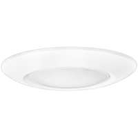 1100 Lumens - 14 Watt - 3000 Kelvin - 7 in. LED Surface Mount Downlight Fixture - Hardwire and Medium Base - 75 Watt Incandescent Equal - Round - White Trim - 120 Volt - Bulbrite 773274
