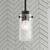 8 in. x 5 in. Pendant Fixture - Clear Glass - Black Finish Thumbnail