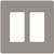 Decorator Wall Plate - Gray - 2 Gang Thumbnail