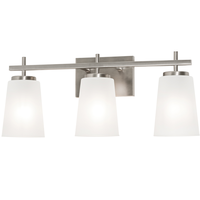AFX Joanna - 23 in. Vanity Light Fixture - 3-Light - Frosted Glass - Nickel Finish - Uses (3) Incandescent or LED Bulbs - Medium Base - 120 Volt - AFX Lighting JNNV2209MBSN