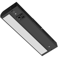 12 in. - Color Selectable LED Under Cabinet Light Fixture - 8 Watt - Kelvin 2700-3000-3500-4000-5000 - 375 Lumens - Black - 90 CRI - 120 Volt - PLT-20290