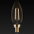 100 Lumens - 1.5 Watt - 2700 Kelvin - LED Chandelier Filament Bulb - 3.9 in. x 1.4 in. Thumbnail