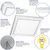 1950 Lumens - 18 Watt - 5000 Kelvin - 12 in. x 12 in. Surface Mount LED Panel Fixture Thumbnail
