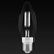 300 Lumens - 3 Watt - LED Chandelier Filament Bulb with 3 Selectable Color Temperature - 4.9 in. x 1.7 in. Thumbnail