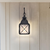 18 in. x 7 in. Outdoor Wall Sconce Fixture - Seeded Glass - Black Finish Thumbnail