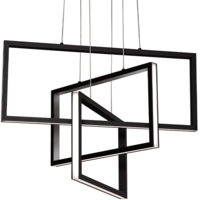 AFX Cole - 24 in. x 15 in. LED Pendant Fixture - Black Finish - 2800 Lumens - 36 Watt - 3000 Kelvin - 9 ft. Adjustable Cables - 90 CRI - 120 Volt - AFX Lighting COLP24L30D1BK