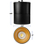 5 in. x 4 in. Wattage Selectable LED Pendant Fixture - Gold Baffle - Black Finish Thumbnail