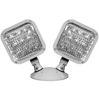 LED Double Remote Lamp Head - For Use with CLED, VLED or LED-90 Emergency Lighting Units - Weatherproof - Gray - Exitronix MLED2-G-WP