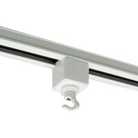 Nora NT-308W - White - Utility Hook - Single or Dual Circuit - Compatible with Halo Track