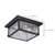 11 in. Outdoor Flush Mount Ceiling Light Fixture - Seeded Glass - Black Finish Thumbnail