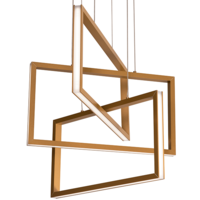 AFX Cole - 24 in. x 15 in. LED Pendant Fixture - Gold Finish - 2800 Lumens - 36 Watt - 3000 Kelvin - 9 ft. Adjustable Cables - 90 CRI - 120 Volt - AFX Lighting COLP24L30D1GD