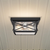 11 in. Outdoor Flush Mount Ceiling Light Fixture - Seeded Glass - Black Finish Thumbnail