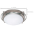 13.5 in. Flush Mount Ceiling Fixture - Frosted Glass - Nickel Finish Thumbnail