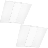 4375 Lumen Max - 35 Watt Max - 2 x 2 Wattage and Color Selectable LED Troffer Fixture - Watts 25-35 - Kelvin 3000-4000-5000 - 120-277 Volt - 2 Pack - Euri Lighting ETF22-35W103SW-2