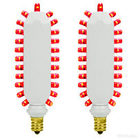 2pk LED Retrofit Red Candelab