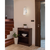 17 in. x 5 in. Wall Sconce Fixture - Clear Glass - Nickel Finish Thumbnail