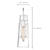 17 in. x 5 in. Wall Sconce Fixture - Clear Glass - Nickel Finish Thumbnail