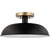 15 in. Semi-Flush Mount Ceiling Light Fixture - Black Shade - Brass Finish Thumbnail
