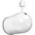 Track Light Fixture - Round Back Cylinder - White - Black Baffle Thumbnail
