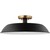 20 in. Semi Flush Mount Ceiling Light Fixture - Black Shade - Brass Finish Thumbnail