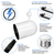Track Light Fixture - Round Back Cylinder - White - Black Baffle Thumbnail