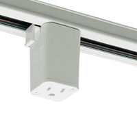 Nora NT-327W - White - Outlet Adapter - Single or Dual Circuit - Compatible with Halo Track