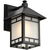 14 in. x 9 in. Outdoor Wall Sconce Fixture - Frosted Glass - Black Finish Thumbnail