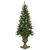 78 in. Potted Oneco Half Artificial Christmas Tree Thumbnail