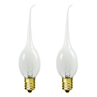 5 Watt - Frost - Bent Tip - Silicone Tip Chandelier Bulb - Candelabra Base - 120 Volt - Pack of 2 - Satco S4520