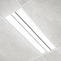 4060 Lumen Max - 35 Watt Max - 1 x 4 LED Troffer Fixture with Emergency Backup - Three Flat Light Panels - Wattage and Color Selectable - Watts 25-30-35 - Kelvin 3500-4000-5000 - 120-277 Volt - PLT PremiumSpec PLT-90344