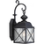 18 in. x 7 in. Outdoor Wall Sconce Fixture - Seeded Glass - Black Finish Thumbnail