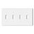 Toggle Wall Plate - White - 4 Gang Thumbnail