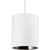 5 in. x 4 in. Wattage Selectable LED Pendant Fixture - Chrome Baffle - White Finish Thumbnail