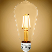 450 Lumens - 5 Watt - 2400 Kelvin - LED Edison Filament Bulb - 5.5 in. x 2.5 in. - 40 Watt Equal - 92 CRI - 120 Volt - PLT-12834